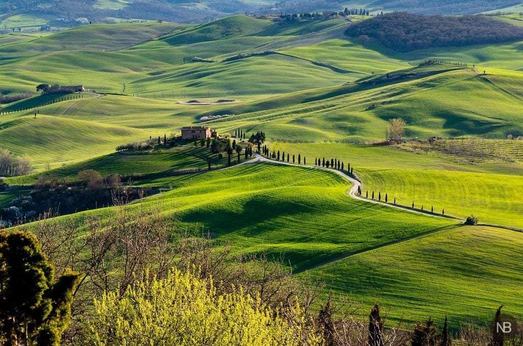 Vistas de la campiña Toscana desde Pienza